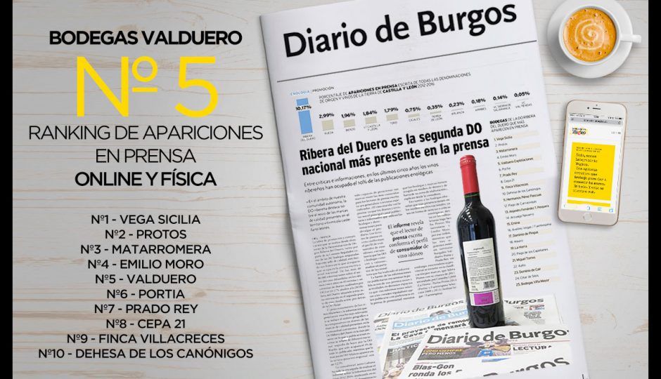 bodegas valduero ribera del duero prensa apariciones marketing